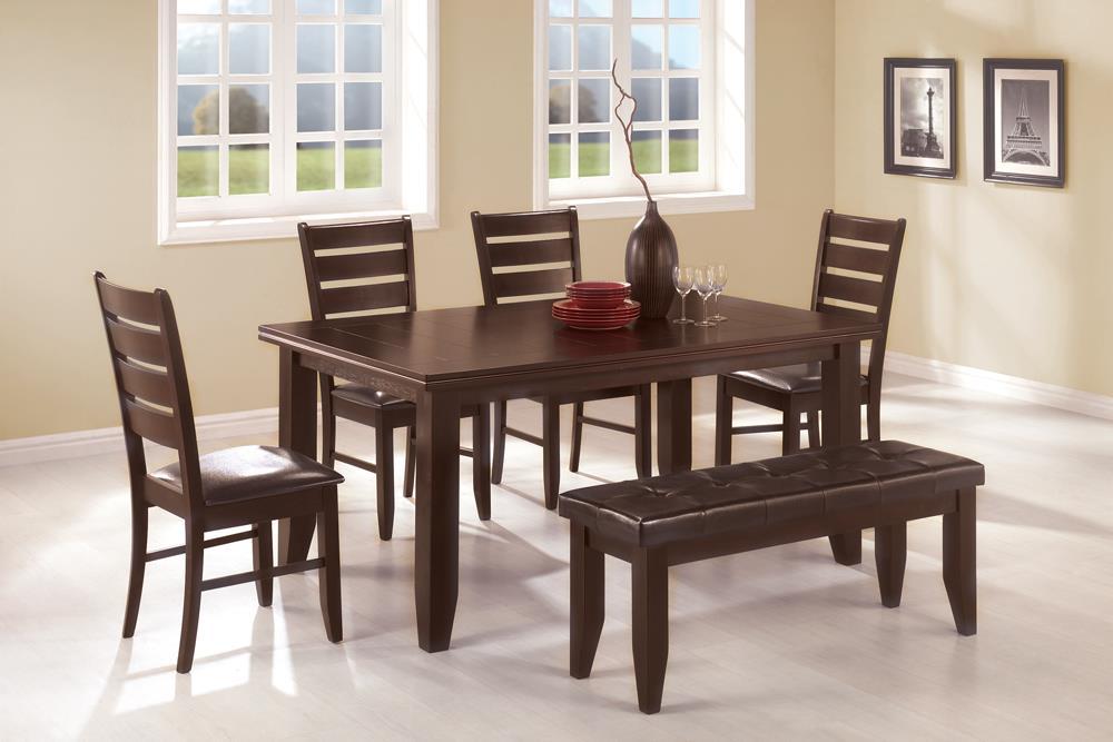 Dalila Tufted Upholstered Dining Bench Cappuccino and Black - Imperial Furniture (Las Vegas, NV) - Multi Location