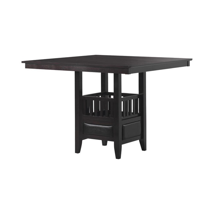 Jaden Square Counter Height Table with Storage Espresso - Imperial Furniture (Las Vegas, NV) - Multi Location