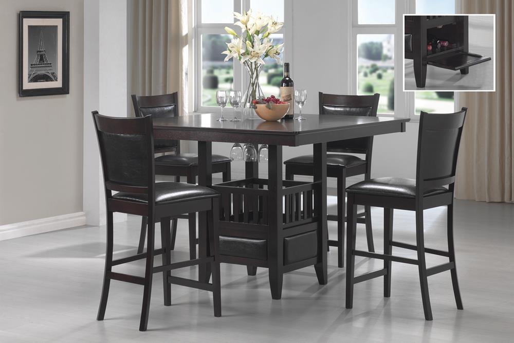 Jaden Upholstered Counter Height Stools Black and Espresso (Set of 2) - Imperial Furniture (Las Vegas, NV) - Multi Location