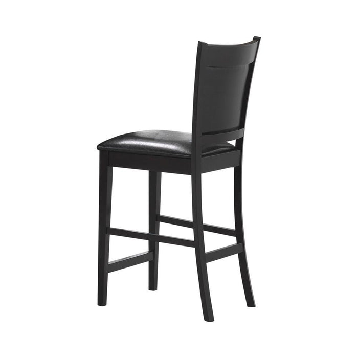 Jaden Upholstered Counter Height Stools Black and Espresso (Set of 2) - Imperial Furniture (Las Vegas, NV) - Multi Location