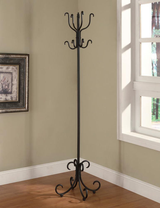 Kiefer Coat Rack with 12 Hooks Black - Imperial Furniture (Las Vegas, NV) - Multi Location