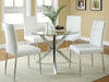 Vance Glass Top Dining Table with X-cross Base Chrome - Imperial Furniture (Las Vegas, NV) - Multi Location