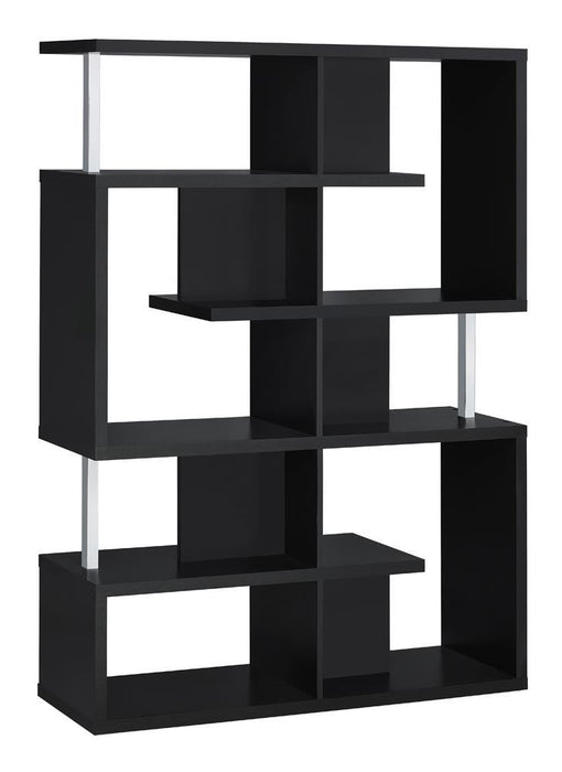 Hoover 5-tier Bookcase Black and Chrome - Imperial Furniture (Las Vegas, NV) - Multi Location