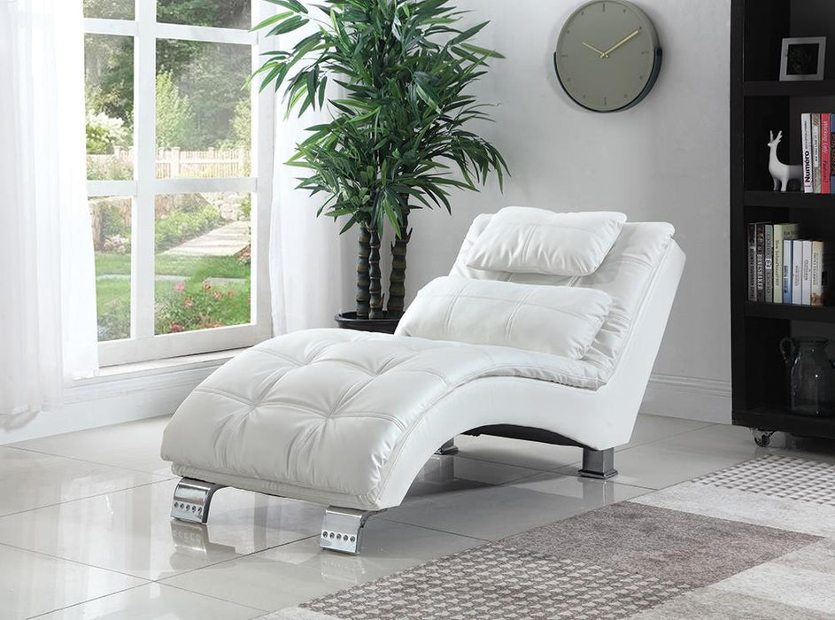 Dilleston Upholstered Chaise White - Imperial Furniture (Las Vegas, NV) - Multi Location