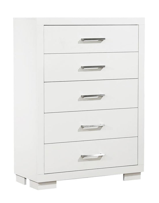 Jessica 5-drawer Chest White - Imperial Furniture (Las Vegas, NV) - Multi Location