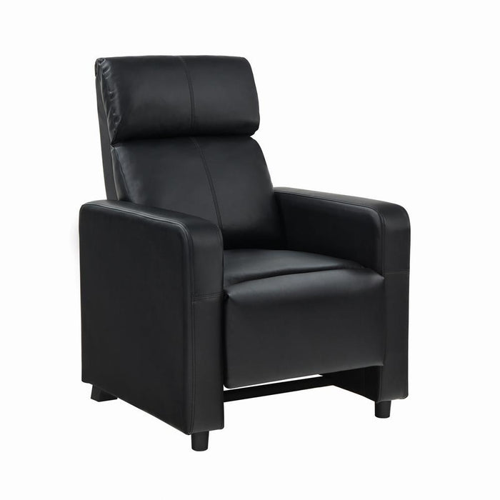 Toohey Home Theater Push Back Recliner Black - Imperial Furniture (Las Vegas, NV) - Multi Location