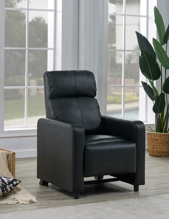 Toohey Home Theater Push Back Recliner Black - Imperial Furniture (Las Vegas, NV) - Multi Location