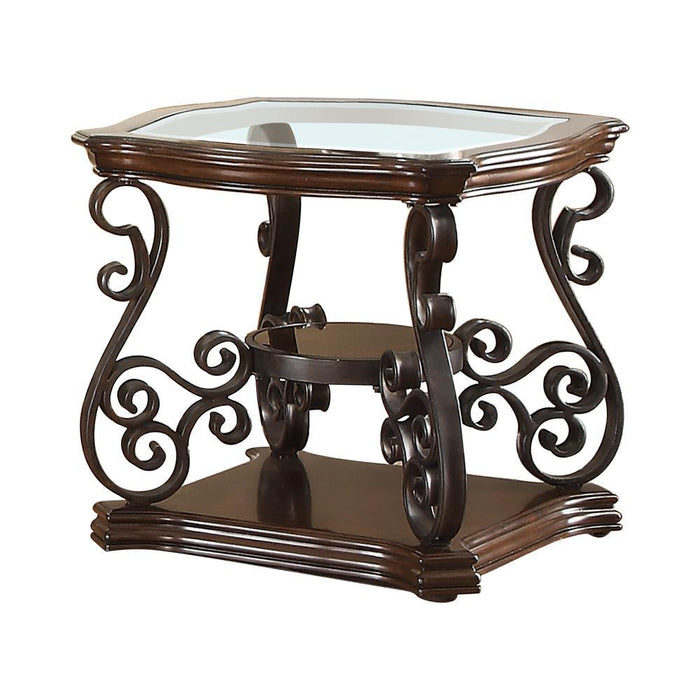 Laney End Table Deep Merlot and Clear - Imperial Furniture (Las Vegas, NV) - Multi Location