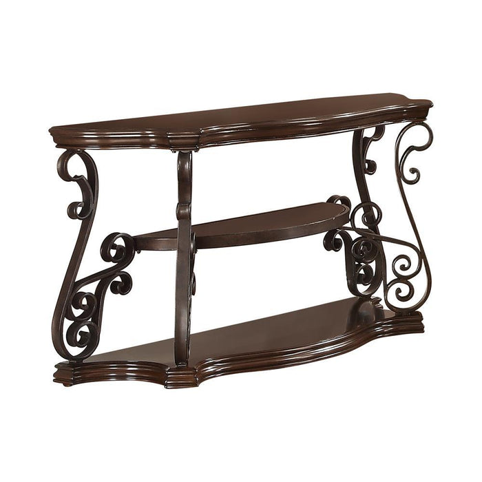Laney Sofa Table Deep Merlot and Clear - Imperial Furniture (Las Vegas, NV) - Multi Location