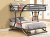 Stephan Full Over Full Bunk Bed Gunmetal - Imperial Furniture (Las Vegas, NV) - Multi Location
