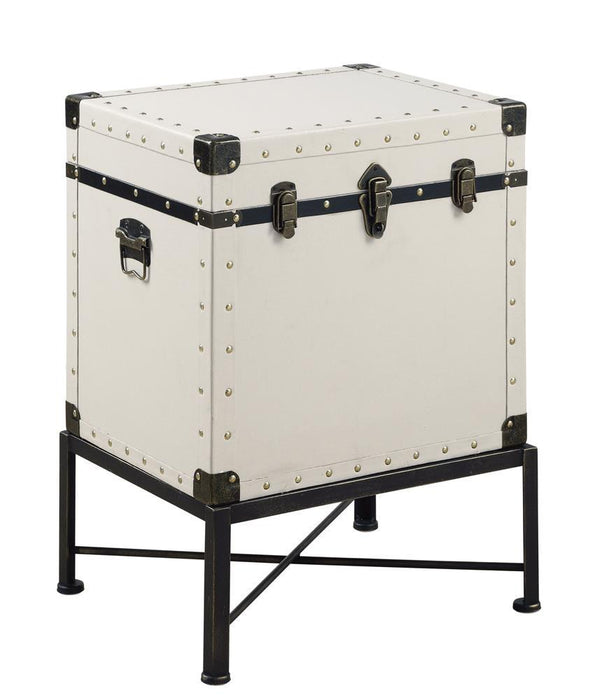 Nancy Accent Cabinet with Nailhead Trim White - Imperial Furniture (Las Vegas, NV) - Multi Location