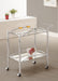 Shadix 2-tier Serving Cart with Glass Top Chrome and Clear - Imperial Furniture (Las Vegas, NV) - Multi Location