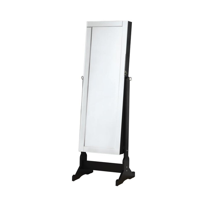 Cortez Storage Jewelry Cheval Mirror Black - Imperial Furniture (Las Vegas, NV) - Multi Location