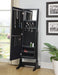 Cortez Storage Jewelry Cheval Mirror Black - Imperial Furniture (Las Vegas, NV) - Multi Location