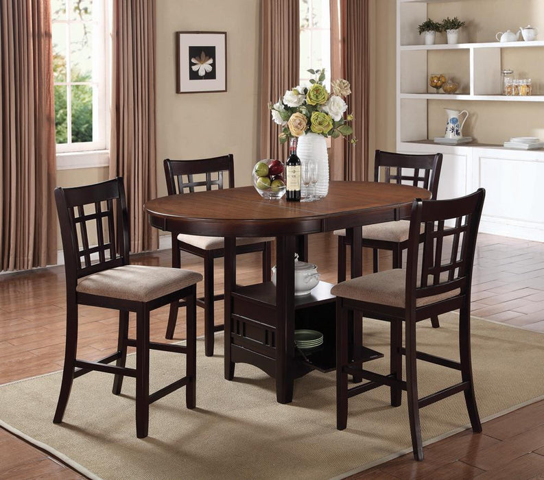 Lavon Oval Counter Height Table Light Chestnut and Espresso - Imperial Furniture (Las Vegas, NV) - Multi Location