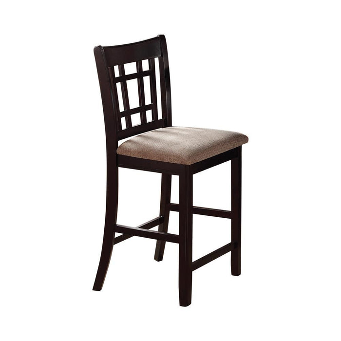Lavon Lattice Back Counter Stools Tan and Espresso (Set of 2) - Imperial Furniture (Las Vegas, NV) - Multi Location