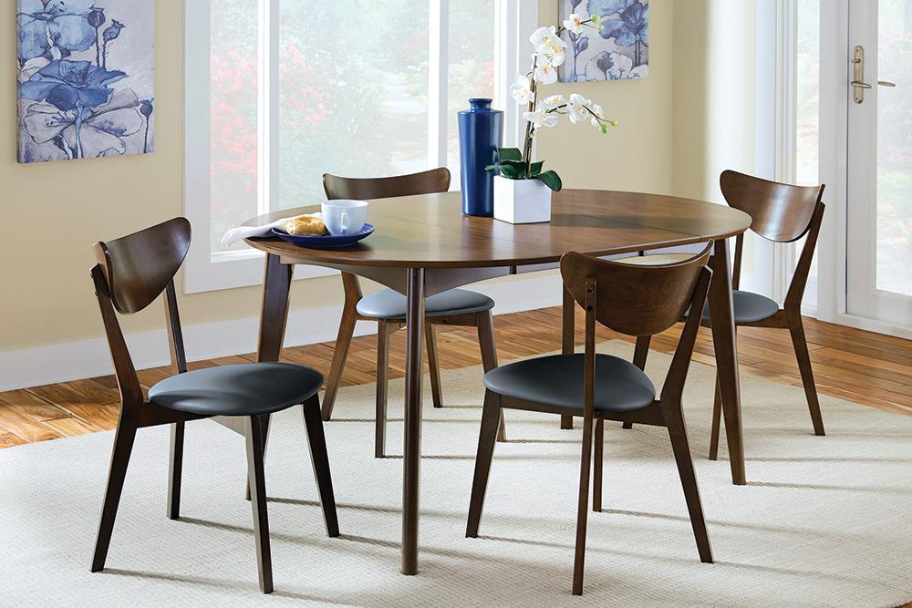 Jedda Upholstered Dining Chairs Dark Walnut and Black (Set of 2) - Imperial Furniture (Las Vegas, NV) - Multi Location