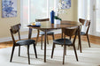 Jedda Upholstered Dining Chairs Dark Walnut and Black (Set of 2) - Imperial Furniture (Las Vegas, NV) - Multi Location