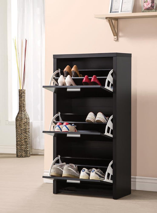 Vivian 3-drawer Shoe Cabinet Black - Imperial Furniture (Las Vegas, NV) - Multi Location