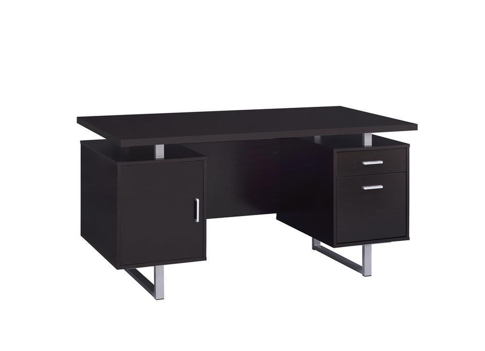 Lawtey Rectangular Storage Office Desk Cappuccino - Imperial Furniture (Las Vegas, NV) - Multi Location