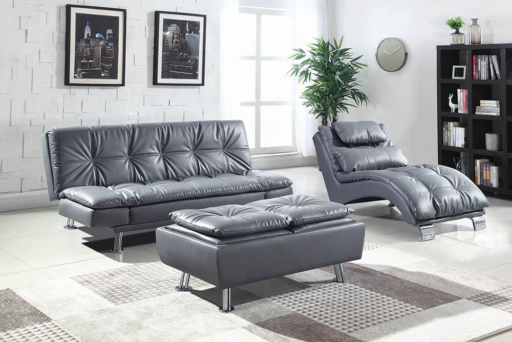 Dilleston Tufted Back Upholstered Sofa Bed Grey - Imperial Furniture (Las Vegas, NV) - Multi Location