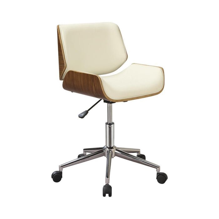 Addington Adjustable Height Office Chair Ecru and Chrome - Imperial Furniture (Las Vegas, NV) - Multi Location