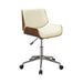 Addington Adjustable Height Office Chair Ecru and Chrome - Imperial Furniture (Las Vegas, NV) - Multi Location