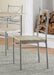 Anna Fontana 5-piece Rectangular Dining Set Brushed Silver - Imperial Furniture (Las Vegas, NV) - Multi Location