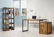 Estrella Writing Desk Antique Nutmeg and Gunmetal - Imperial Furniture (Las Vegas, NV) - Multi Location