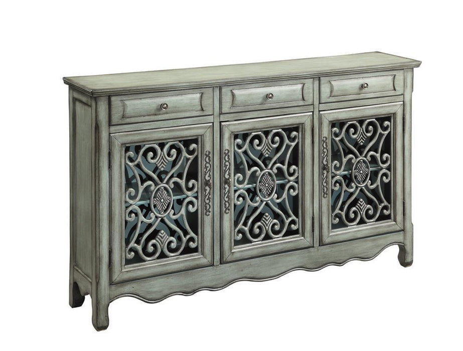 Madeline 3-door Accent Cabinet Antique Green - Imperial Furniture (Las Vegas, NV) - Multi Location