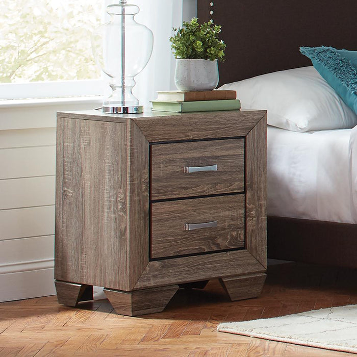 Kauffman 2-drawer Nightstand Washed Taupe - Imperial Furniture (Las Vegas, NV) - Multi Location