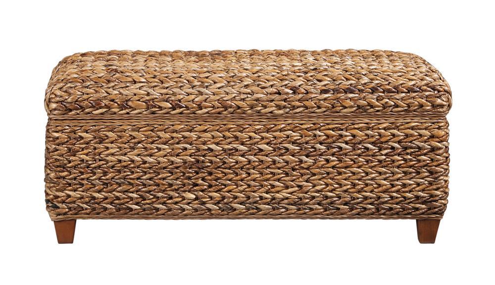 Laughton Hand-Woven Banana Leaf Storage Trunk Amber - Imperial Furniture (Las Vegas, NV) - Multi Location