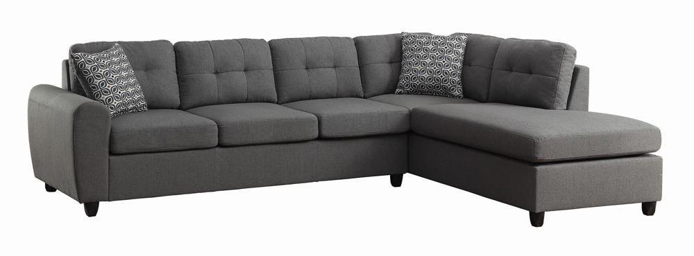 Stonenesse Tufted Sectional Grey - Imperial Furniture (Las Vegas, NV) - Multi Location