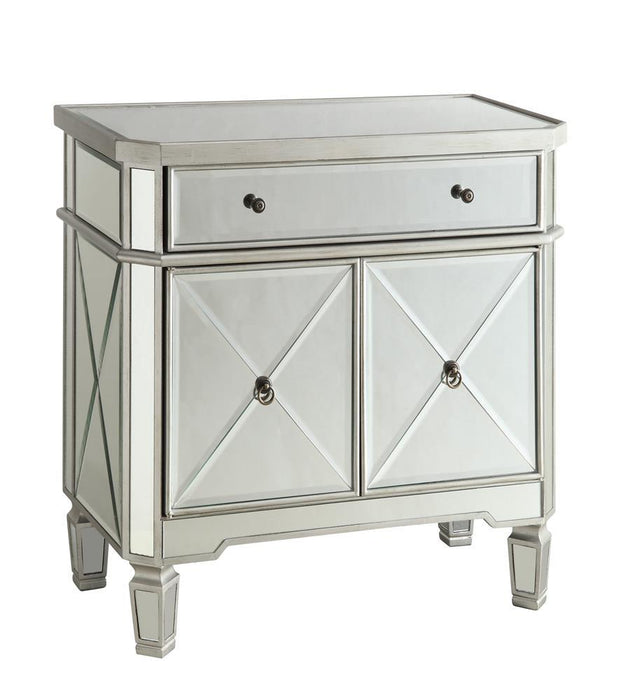 Aconitum 4-door Wine Cabinet Clear Mirror - Imperial Furniture (Las Vegas, NV) - Multi Location