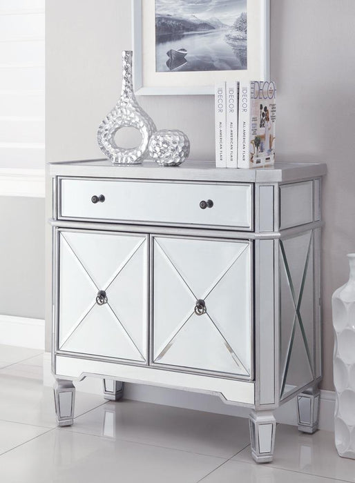 Aconitum 4-door Wine Cabinet Clear Mirror - Imperial Furniture (Las Vegas, NV) - Multi Location