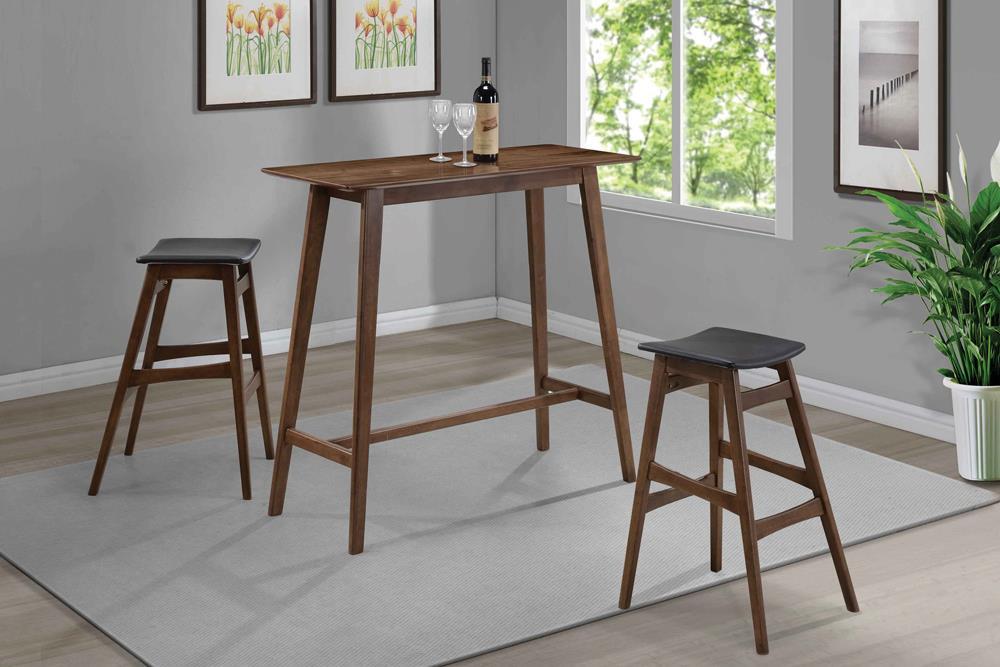 Finnick Tapered Legs Bar Stools Dark Grey and Walnut (Set of 2) - Imperial Furniture (Las Vegas, NV) - Multi Location