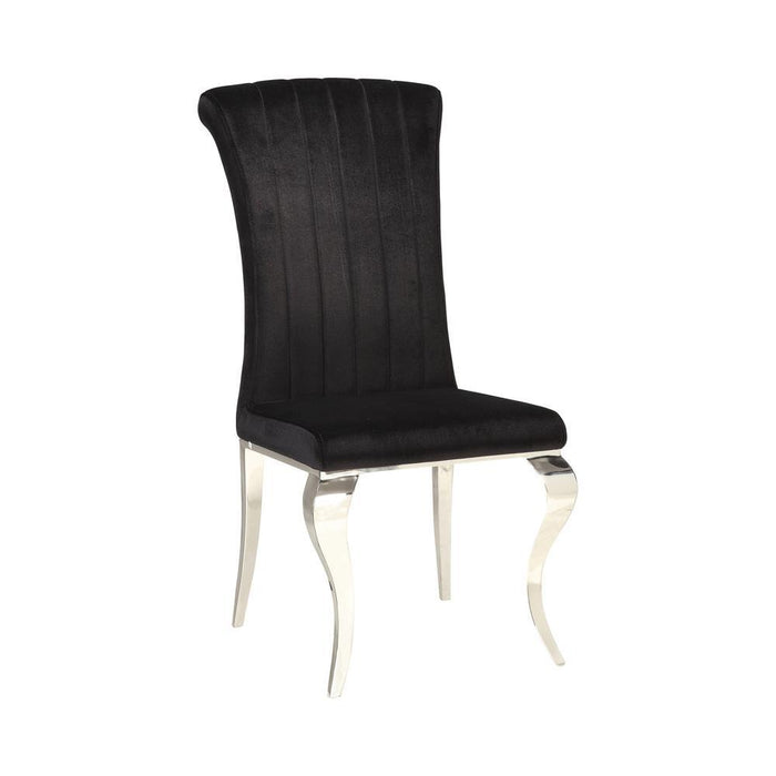 Betty Upholstered Side Chairs Black and Chrome (Set of 4) - Imperial Furniture (Las Vegas, NV) - Multi Location