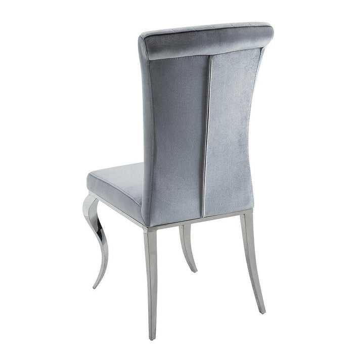 Betty Upholstered Side Chairs Grey and Chrome (Set of 4) - Imperial Furniture (Las Vegas, NV) - Multi Location