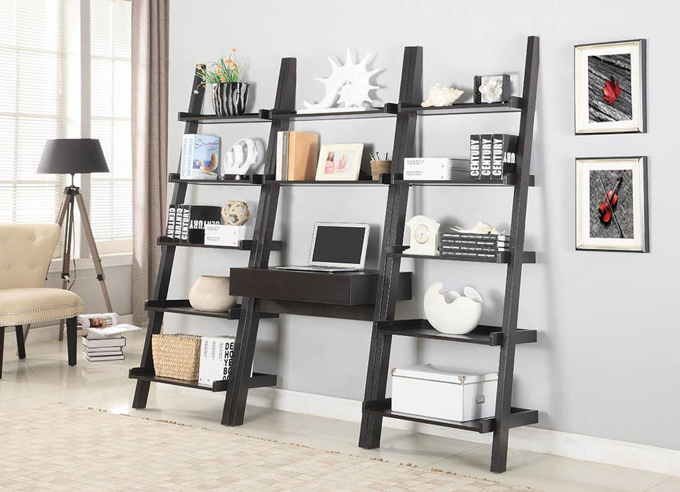 Colella 2-shelf Writing Ladder Desk Cappuccino - Imperial Furniture (Las Vegas, NV) - Multi Location