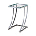 Cayden Rectangular Top Accent Table Chrome and Clear - Imperial Furniture (Las Vegas, NV) - Multi Location