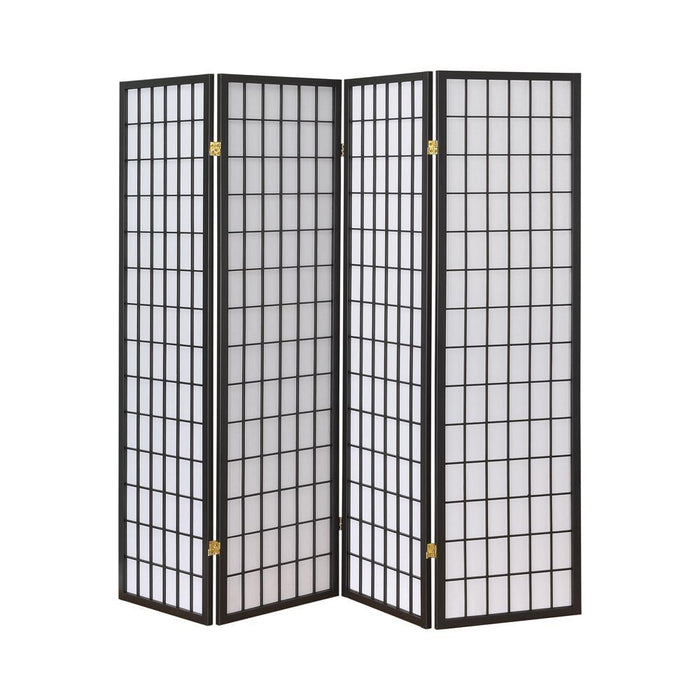 Roberto 4-panel Folding Screen Dark Grey and White - Imperial Furniture (Las Vegas, NV) - Multi Location
