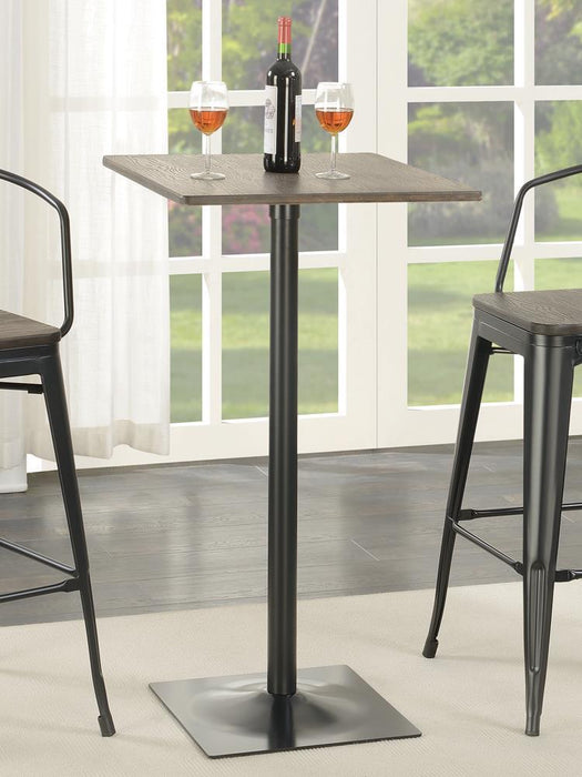Cavalier Square Bar Table Dark Elm and Matte Black - Imperial Furniture (Las Vegas, NV) - Multi Location