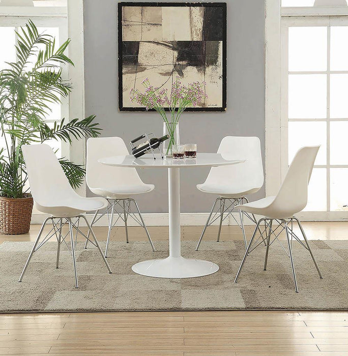 Lowry Round Dining Table White - Imperial Furniture (Las Vegas, NV) - Multi Location