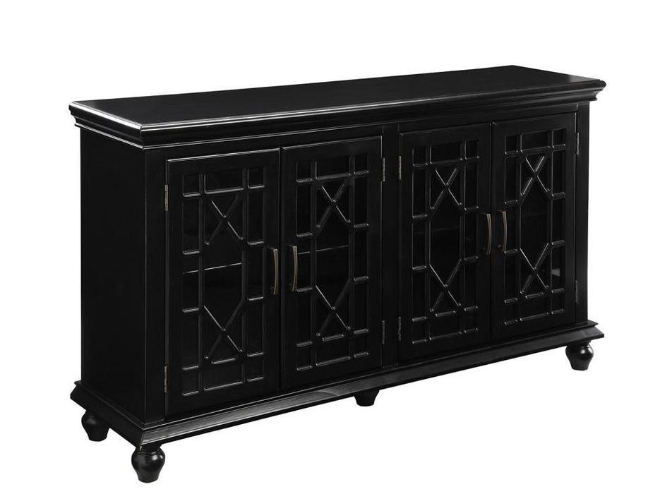 Kovu 4-door Accent Cabinet Black - Imperial Furniture (Las Vegas, NV) - Multi Location