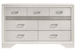 Miranda 7-drawer Dresser White and Rhinestone - Imperial Furniture (Las Vegas, NV) - Multi Location