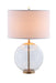 Kenny Drum Shade Table Lamp with Glass Base White - Imperial Furniture (Las Vegas, NV) - Multi Location