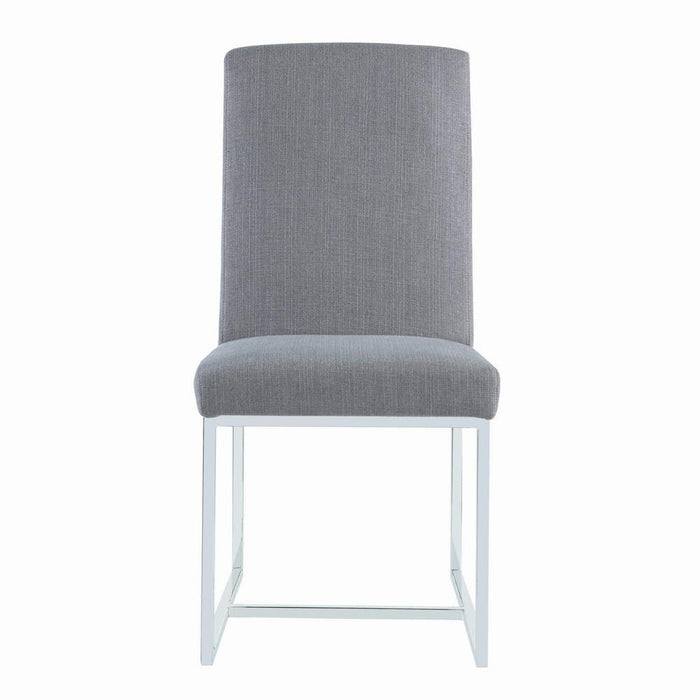 Mackinnon Upholstered Side Chairs Grey and Chrome (Set of 2) - Imperial Furniture (Las Vegas, NV) - Multi Location
