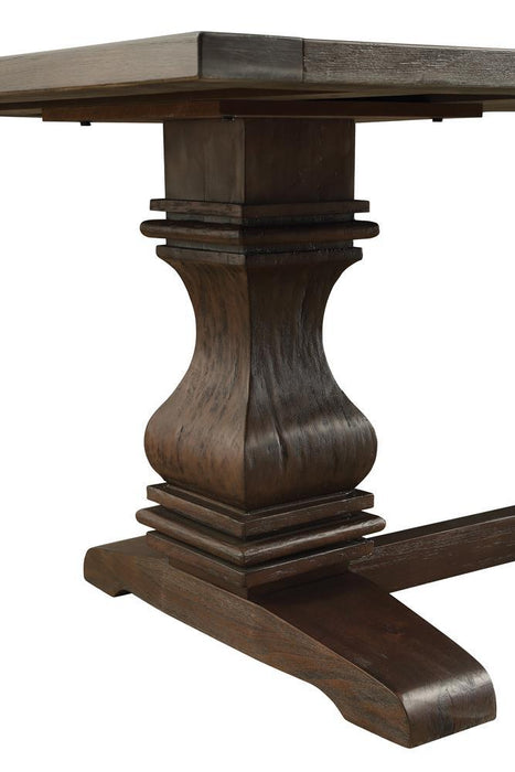 Parkins Double Pedestals Dining Table Rustic Espresso - Imperial Furniture (Las Vegas, NV) - Multi Location