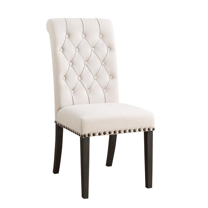 Alana Upholstered Side Chairs Beige and Smokey Black (Set of 2) - Imperial Furniture (Las Vegas, NV) - Multi Location