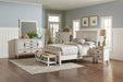 Franco Eastern King & Queen Panel Bed Antique White & Oak - Imperial Furniture (Las Vegas, NV) - Multi Location